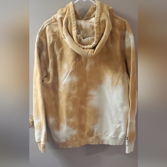 Ninjo Tan,  Cream, And Light Mustard  Tie-Dye Hoodie. Sz XL - Picture 4 of 6